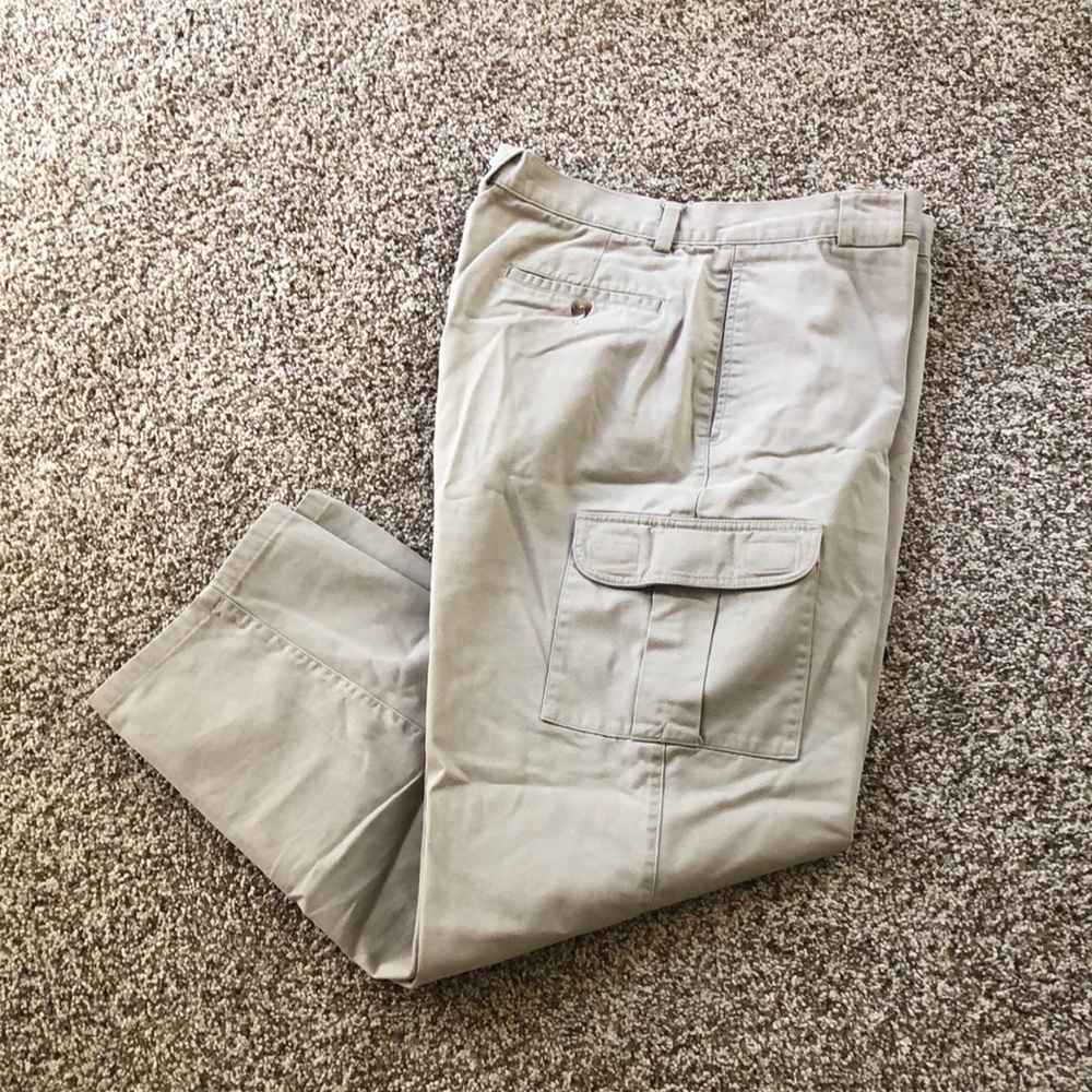Land Rover Gear Men’s 36” Straight, Relaxed Fit Chino Khaki Pants